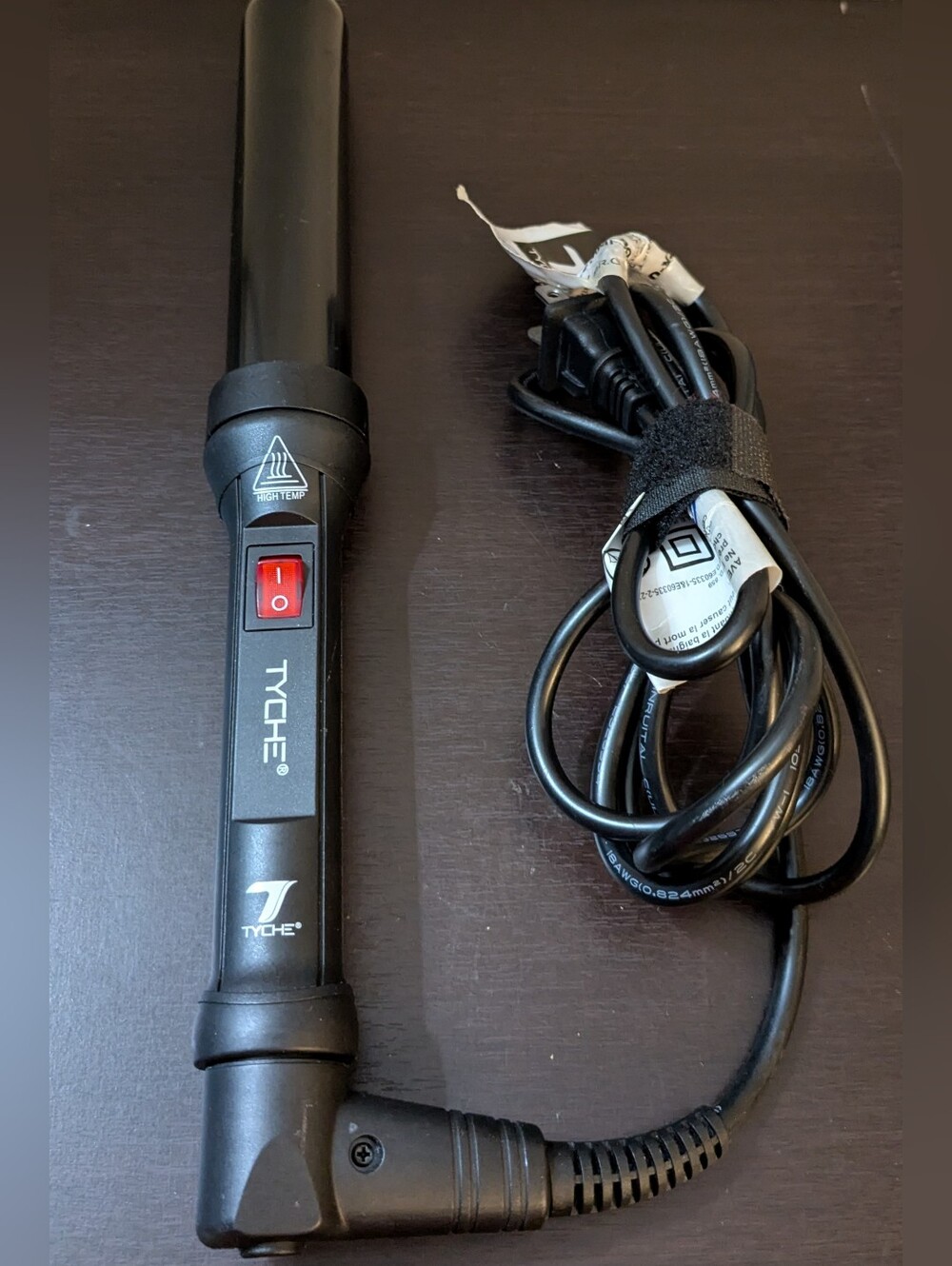 Tyche Professional Curling Wand with Red Power Switch